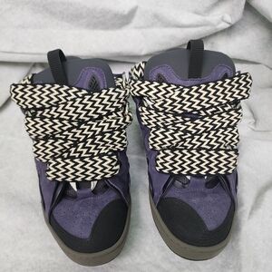 Lanvin Purple and Black Sneakers